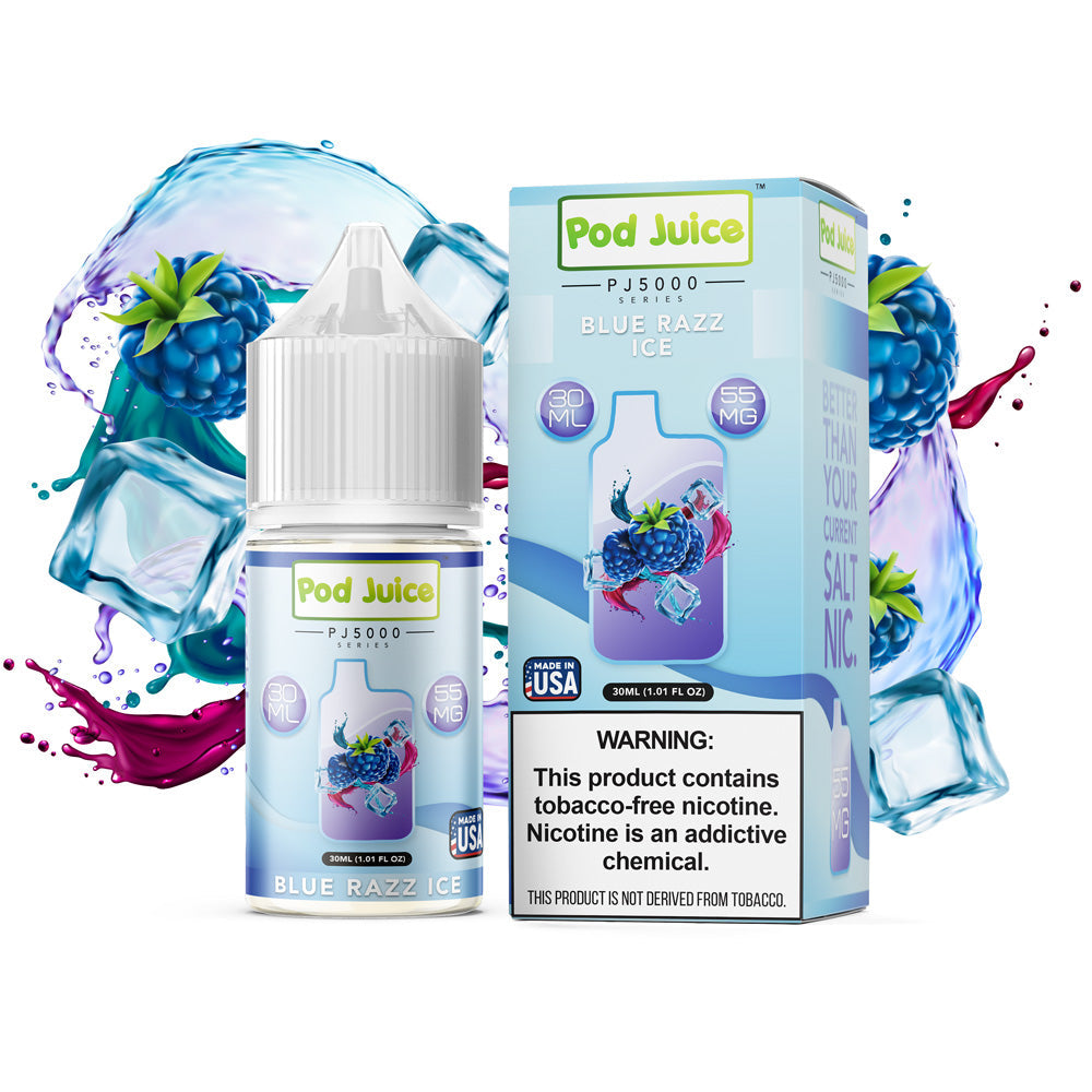 Blue Razz Ice de Pod Juice 55 (Serie PJ 5000)
