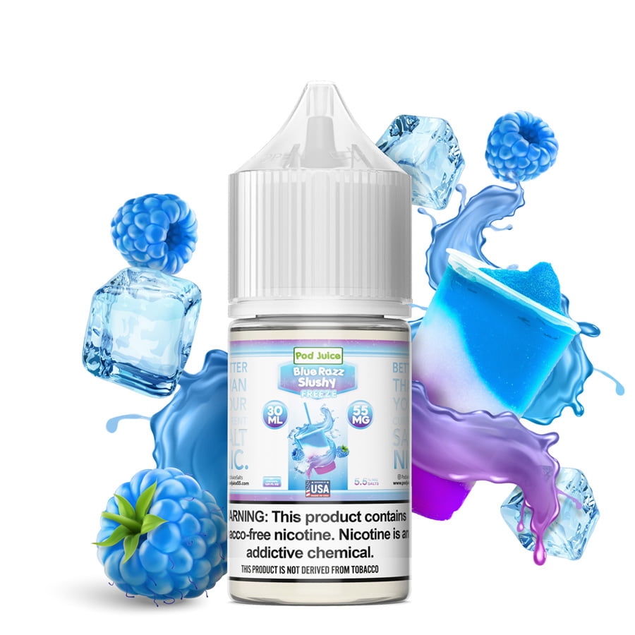 Blue Razz Slushy Freeze por Pod Juice 55