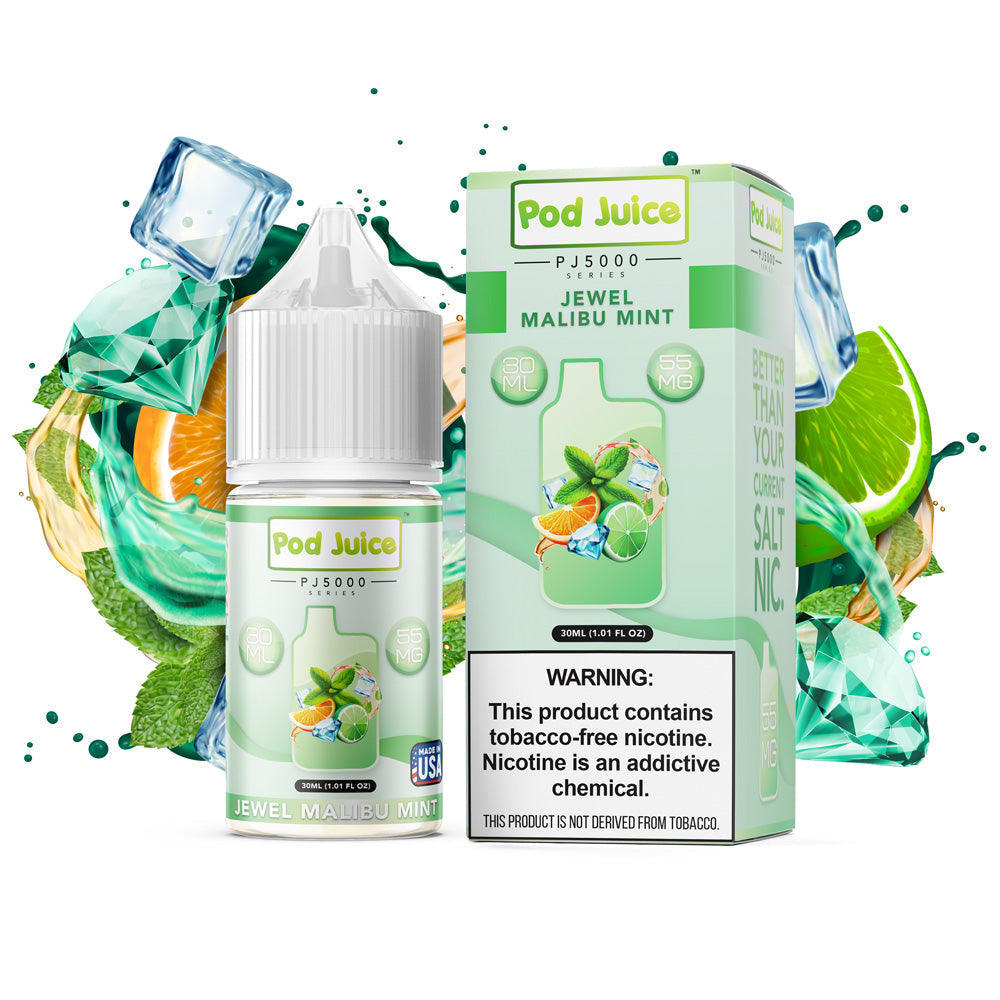 Jewel Malibu Mint por Pod Juice 55 (Serie PJ 5000)