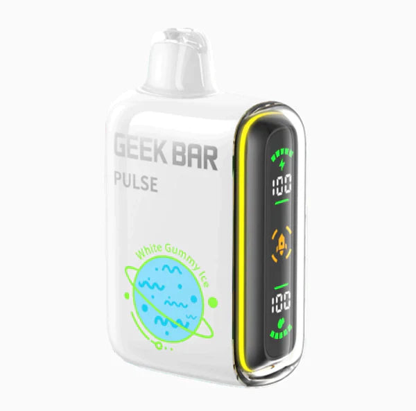 White Gummy Ice Geek Bar Pulse 15 Disposable Vape