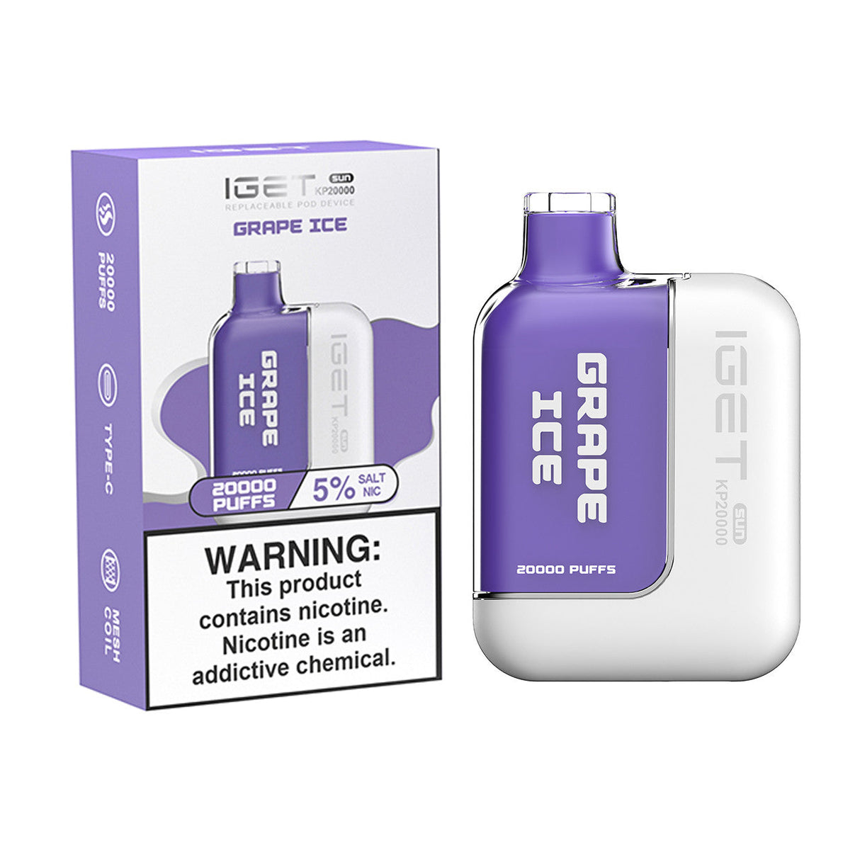Grape Ice IGET Sun KP20000