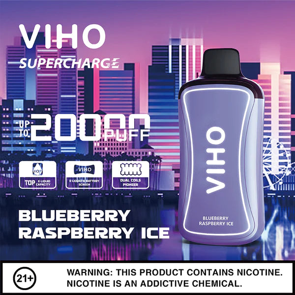 Blueberry Raspberry Ice VIHO Supercharge 20k