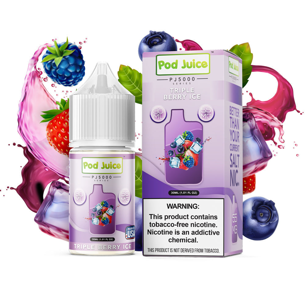 Triple Berry Ice por Pod Juice 55 (Serie PJ 5000)